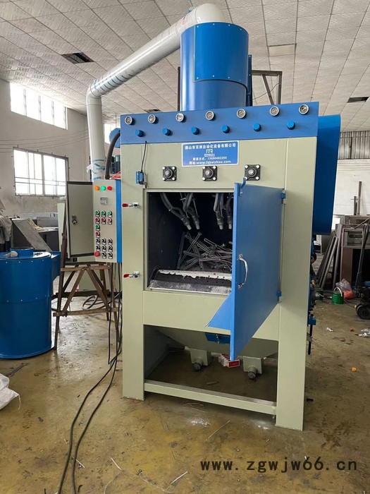 百洲BZ-1000-6 履带式自动喷砂机批量喷砂处理滚筒自动打砂机图4