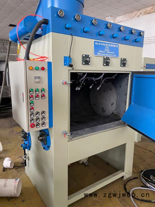 百洲BZ-1000-6 履带式自动喷砂机批量喷砂处理滚筒自动打砂机图5