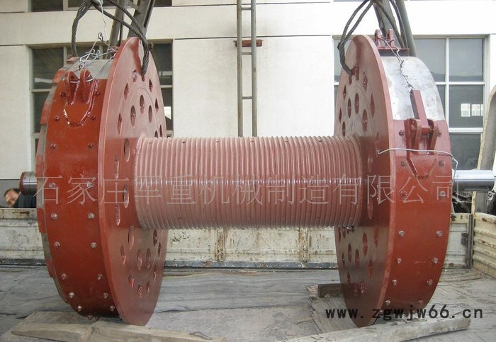 加工定制双折线钢丝绳槽绞车滚筒图3