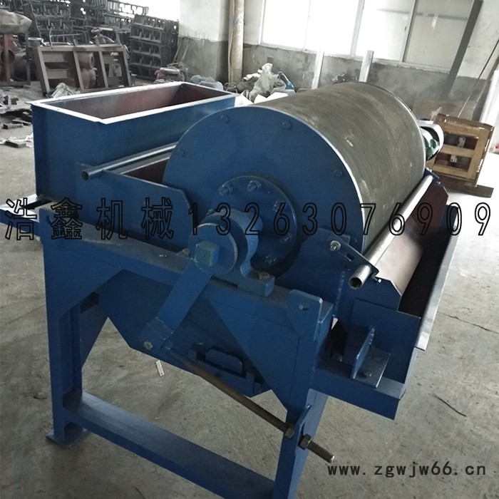 定做铁矿选矿磁选机 生产型滚筒磁选设备 除铁器强力自动分离图2