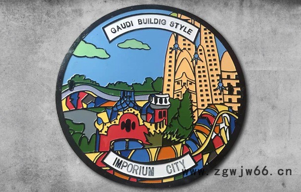 丰源泰广东球墨铸铁艺术井盖定制款有图案美观井盖街头艺术井盖图8