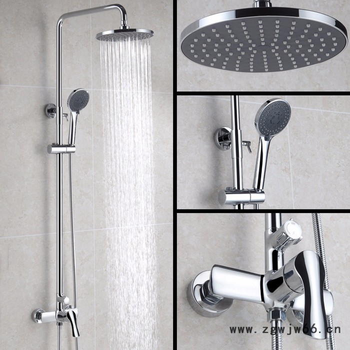 贝洛德贝洛德全铜明装淋浴花洒套装浴室沐浴淋雨顶喷冷热水龙头花洒喷头