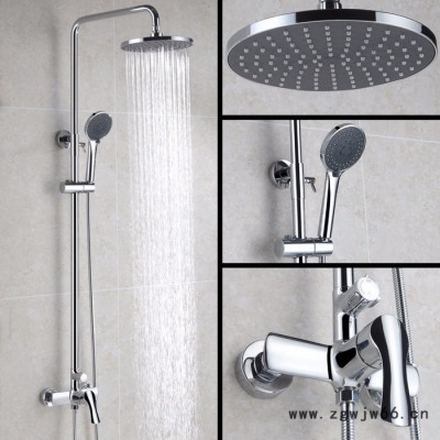 贝洛德贝洛德全铜明装淋浴花洒套装浴室沐浴淋雨顶喷冷热水龙头花洒喷头