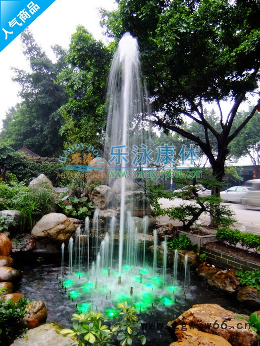 圆形 不锈钢音乐喷泉 配音控箱/水景喷泉喷头/潜水泵/七彩水下灯图3