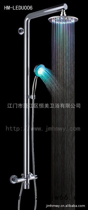 方管淋浴LED花洒套装 全铜方管花洒 淋浴暗装花洒 智能恒温淋浴花洒套装全铜增压入墙式LED带灯顶喷头图6