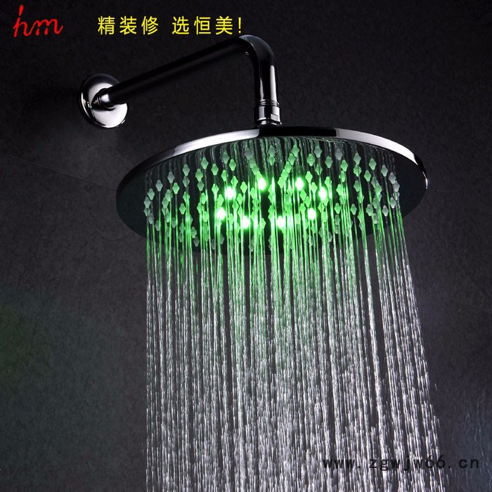 广东厂家供应花洒 LED顶喷花洒,LED顶喷 淋浴喷头 全铜形花洒 **一件批发价图4