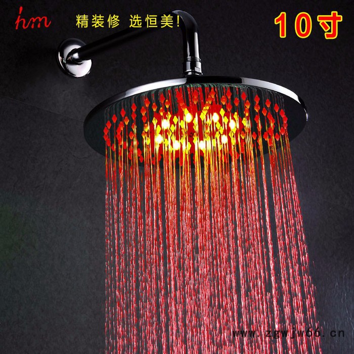 广东厂家供应花洒 LED顶喷花洒,LED顶喷 淋浴喷头 全铜形花洒 **一件批发价图5