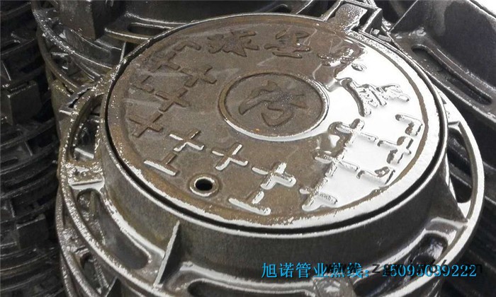 旭诺管业DN700球墨铸铁井盖 700防沉降铸铁井盖 雨水给排水检查井盖图6