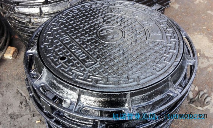 旭诺管业DN700球墨铸铁井盖 700防沉降铸铁井盖 雨水给排水检查井盖图7