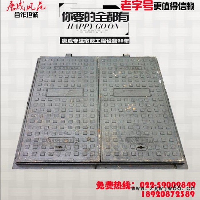 球墨铸铁井盖电力通信方井盖弱电雨水下水道井盖1000*2000B125图3