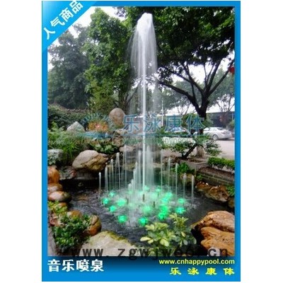 直径1.2米圆形 不锈钢音乐喷泉 配音控箱/喷头/潜水泵 七彩水下灯