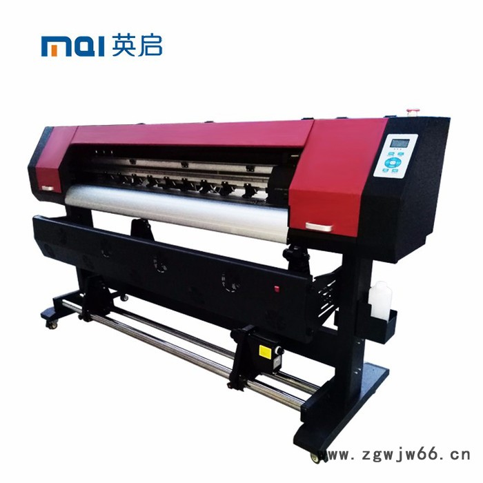 英启供应广州1.6米宽压电写真机YQ-1600爱普生喷头 喷 大幅面环保喷绘机图2