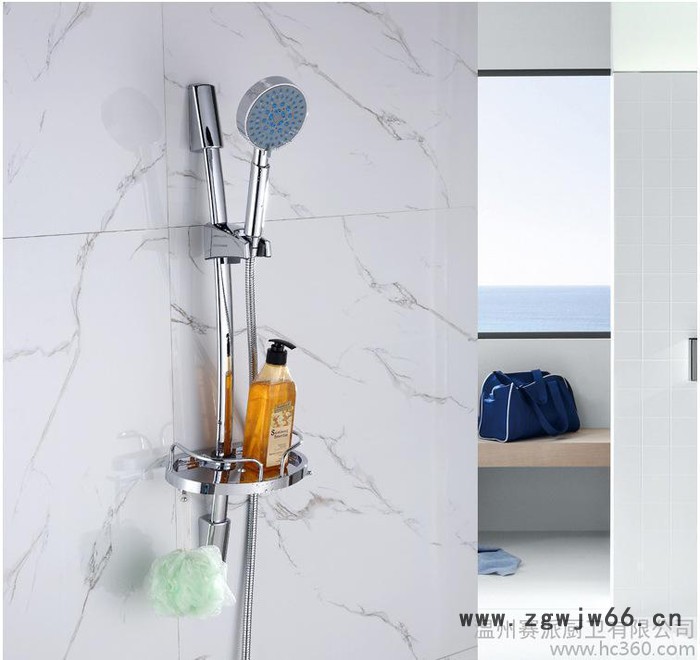 OEM增压花洒喷头手持莲蓬头五档出水升降全铜淋浴龙头简易套装图3