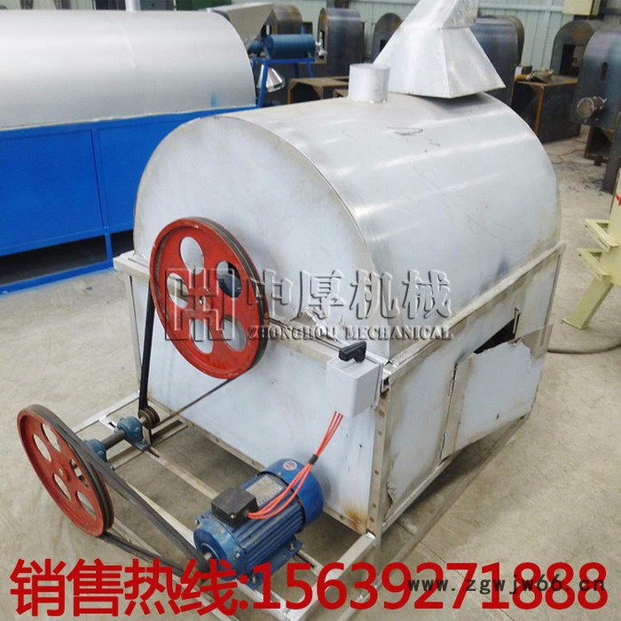 不锈钢芝麻花生炒货机 滚筒不生锈炒锅 食品炒货机 干货加工设备图5