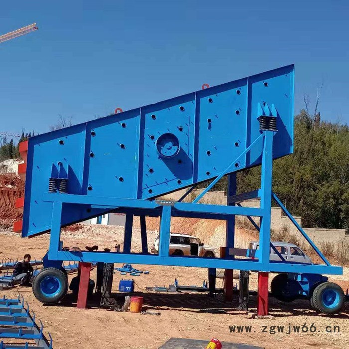 沙石振动筛 工地筛沙机 石料振动筛厂家 直线筛沙机 滚筒筛沙机金马机械图2