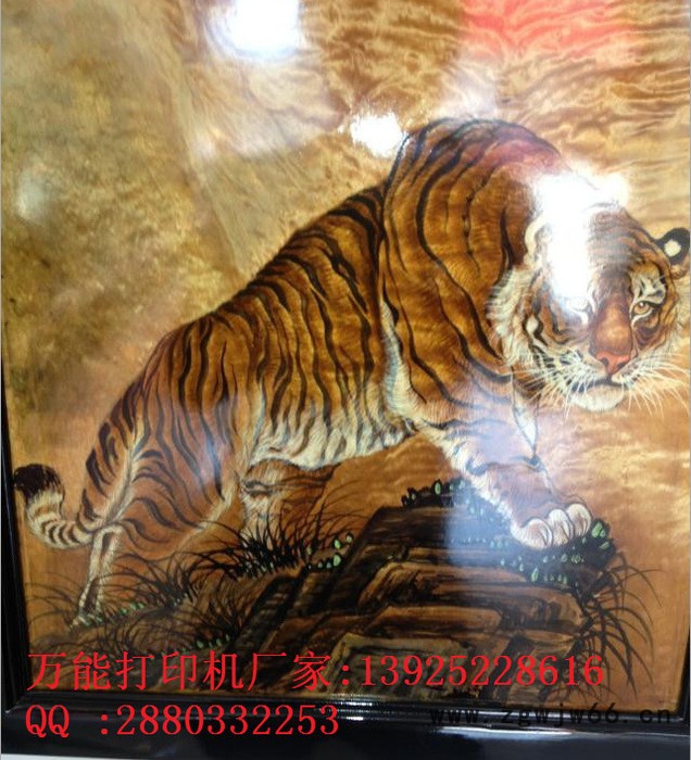 陶瓷板UV打印机，瓷砖背景墙数码印花机，大型双喷头彩雕机器图2