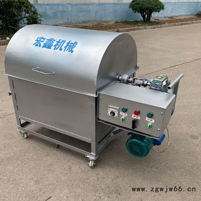 宏博 滚筒花生炒锅 大型炒锅价格 大型自动滚筒式炒货机图6