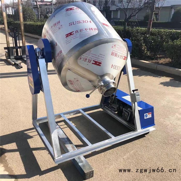 广州304不锈钢滚筒搅拌机360°旋转式拌料机粉料食品添加剂腰鼓搅拌机图3