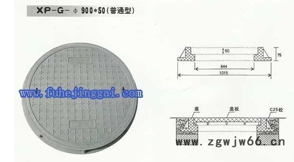 供应 临朐鑫鹏圆形900*50普通树脂模压复合井盖