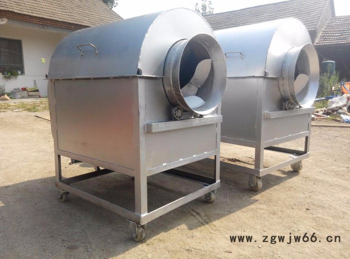 高效率芝麻炒料机 燃气卧式滚筒炒锅机 多功能滚筒炒货机 炒货机厂家图3