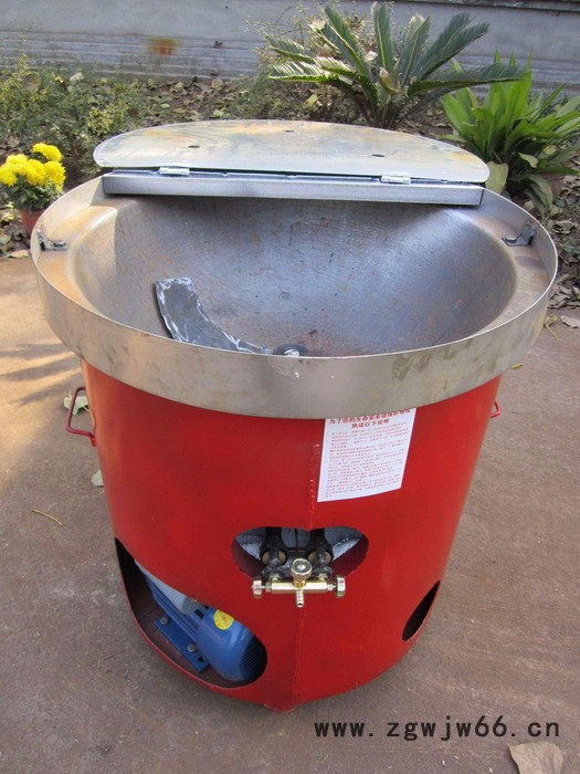 高效率芝麻炒料机 燃气卧式滚筒炒锅机 多功能滚筒炒货机 炒货机厂家图6