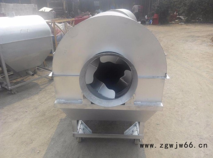 高效率芝麻炒料机 燃气卧式滚筒炒锅机 多功能滚筒炒货机 炒货机厂家图5