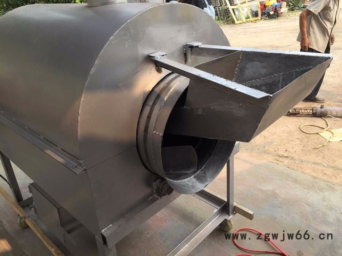 高效率芝麻炒料机 燃气卧式滚筒炒锅机 多功能滚筒炒货机 炒货机厂家图7