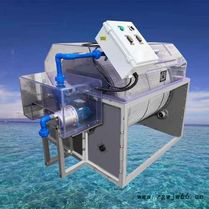 高密度循环水滚筒过滤水产养殖设备开式PVC材质外壳100立方微滤机（淡水型）图7