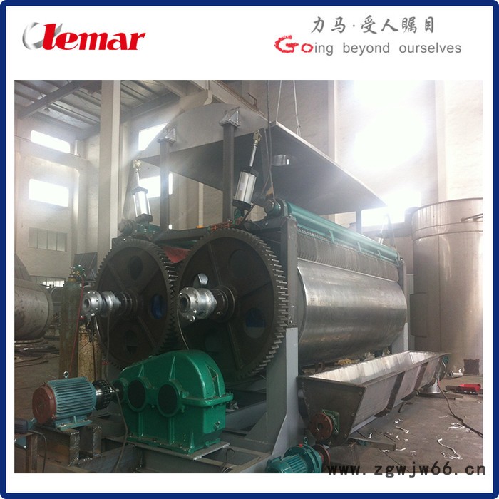 常州力马-浓缩废液卧式滚筒刮板干燥器200kg/h、刮板切片机生产厂家图2