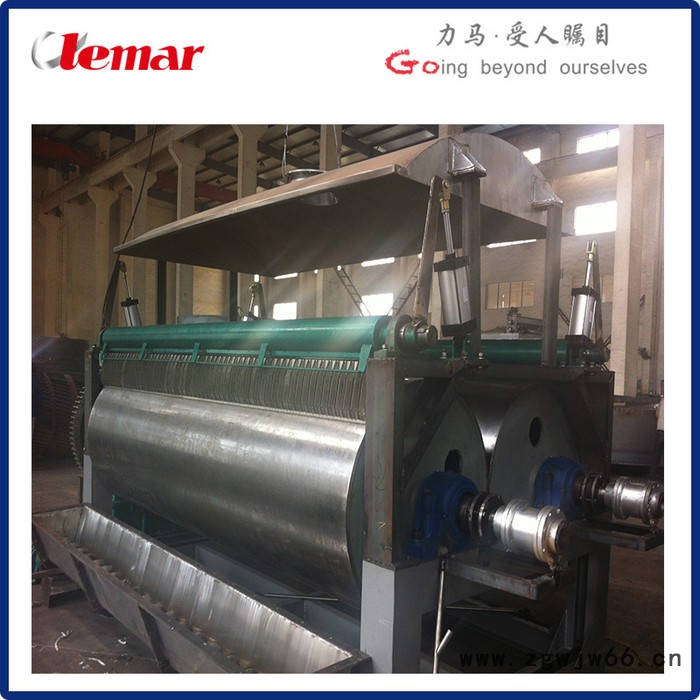 常州力马-浓缩废液卧式滚筒刮板干燥器200kg/h、刮板切片机生产厂家图4