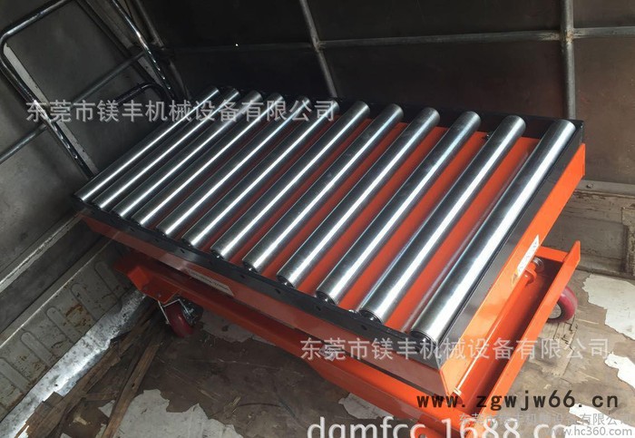 辊筒式升降小推车 PTD2000滚筒式液压模具车 2吨手动液压平台车图2