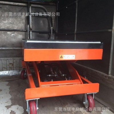 辊筒式升降小推车 PTD2000滚筒式液压模具车 2吨手动液压平台车