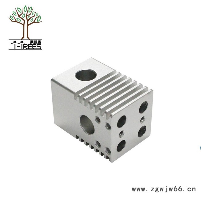 俩棵树3D打印机配件 UItimaker2 铝合金十字滑台4喷头 新款滑台白色氧化图3