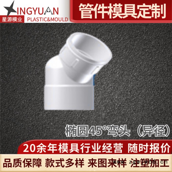 星源组合式管卡模具重型塑料管夹工程管扣拼接管固定夹管路制造弯管模管件模具图2