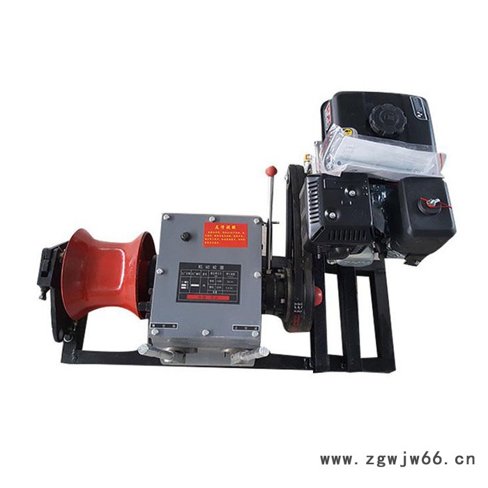 马鞍山市双卷筒机动绞磨手摇绞磨图片5t机动绞磨价格 大滚筒版汽油风冷绞磨图5