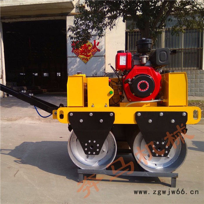 河南许昌思拓瑞克手推压路机 双滚筒振动轧道机 无级变速500工具压道机图3