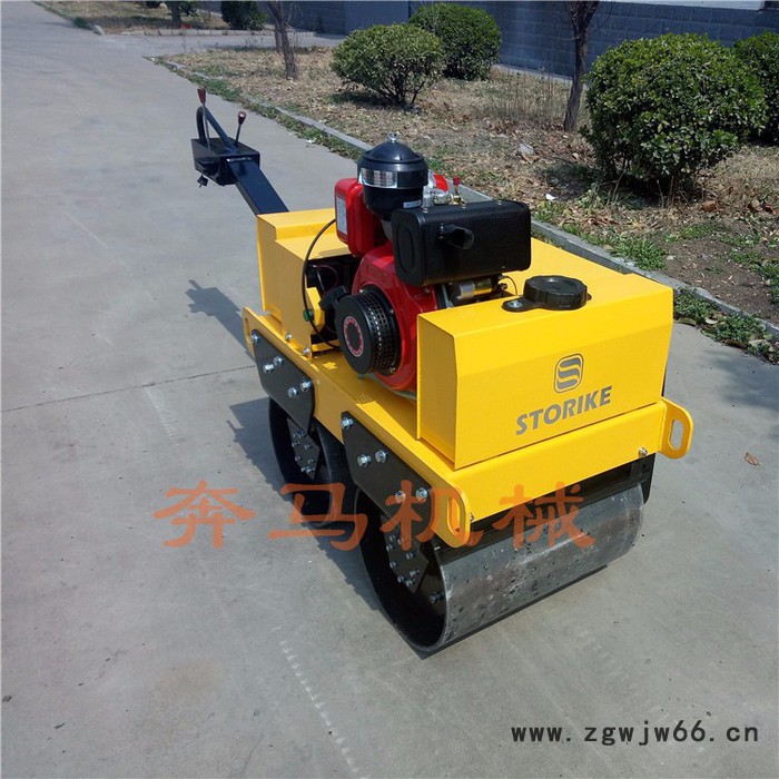 河南许昌思拓瑞克手推压路机 双滚筒振动轧道机 无级变速500工具压道机图4