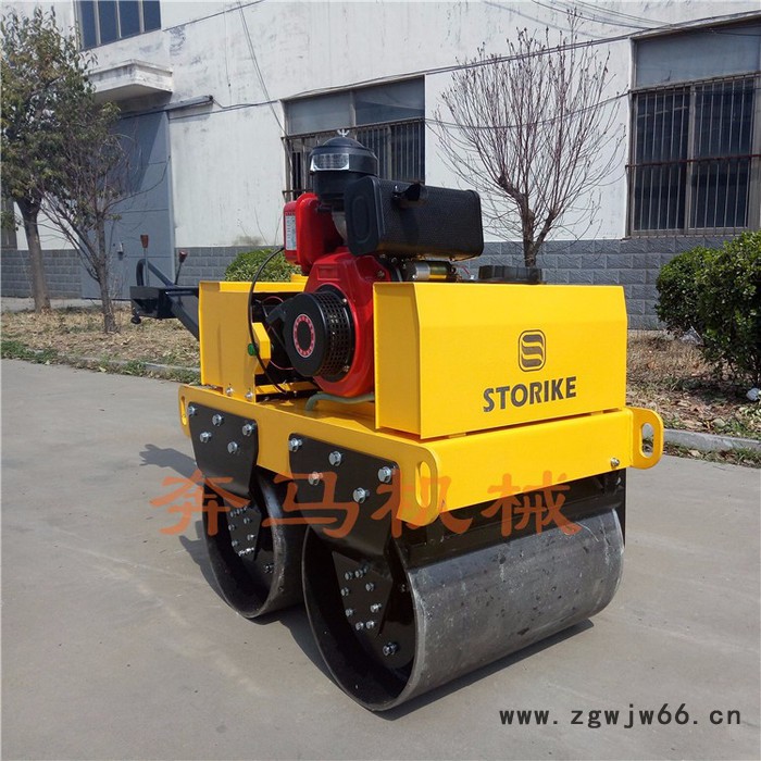 河南许昌思拓瑞克手推压路机 双滚筒振动轧道机 无级变速500工具压道机图2
