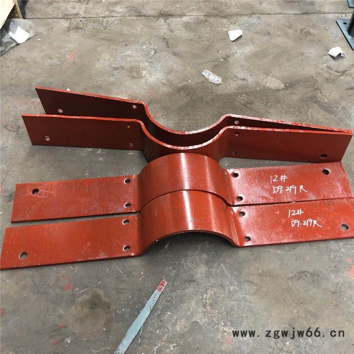 立管管夹 双孔管夹 三螺栓管夹 管道抱箍 常年生产图2