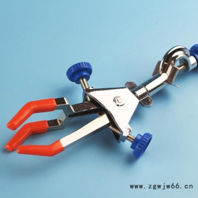 三爪夹变向双调节万向夹烧瓶夹冷凝管夹锌铝合金镀铬 大号带顶丝