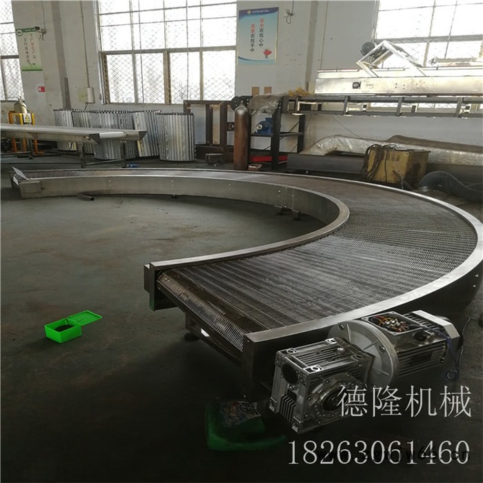 德隆机械dl-1165 180度转弯网带输送机U型有无动力滚筒转弯机自动化组装生产流水线图6