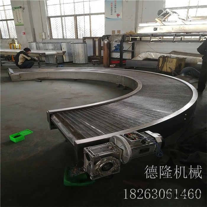 德隆机械dl-1165 180度转弯网带输送机U型有无动力滚筒转弯机自动化组装生产流水线图8