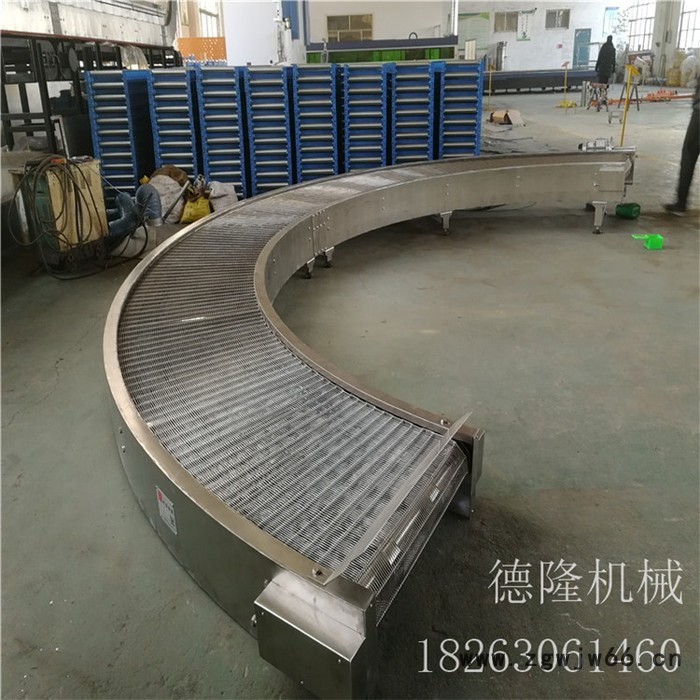 德隆机械dl-1165 180度转弯网带输送机U型有无动力滚筒转弯机自动化组装生产流水线图5
