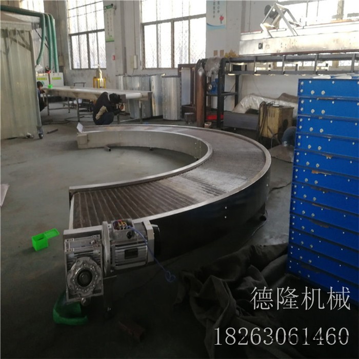 德隆机械dl-1165 180度转弯网带输送机U型有无动力滚筒转弯机自动化组装生产流水线图3