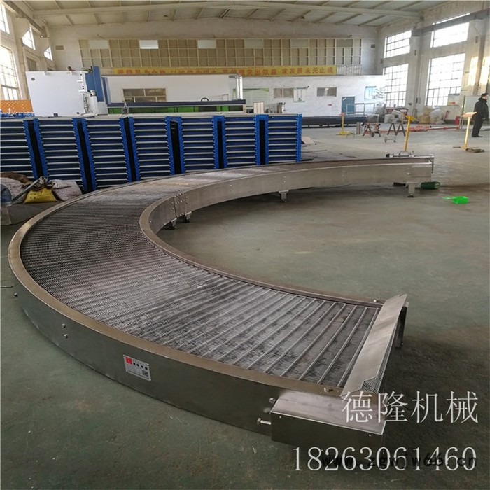 德隆机械dl-1165 180度转弯网带输送机U型有无动力滚筒转弯机自动化组装生产流水线图7