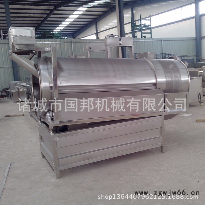 国邦牌高品质滚筒调味机 蚕豆滚筒撒粉机 薯条薯片大型调味机图3