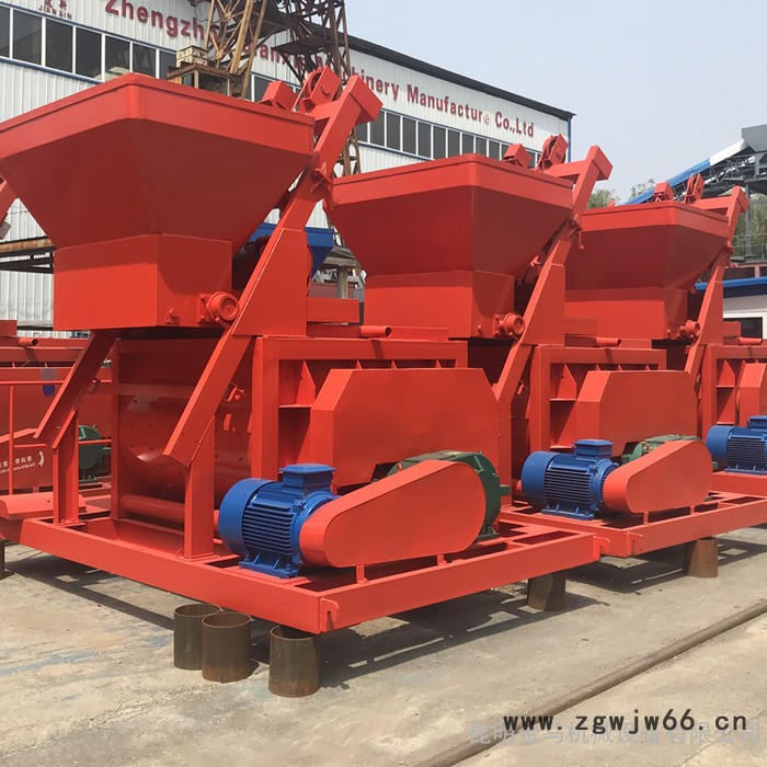 昆明爬梯式单卧轴混凝土搅拌机 强制式立式滚筒型搅拌设备 金马机械图2