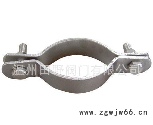 双螺栓扁钢管夹，带固定螺母扁钢管夹管支架，DIN标准管夹图2