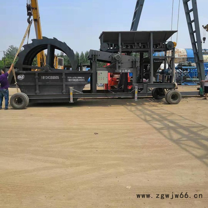 百众机械移动洗砂机 制砂机 洗砂机价格 滚筒式洗砂机图3