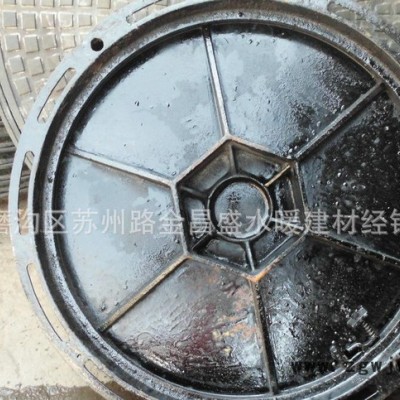 生产 Φ700高强度球墨铸铁井盖 黑色圆形马路铸铁井盖